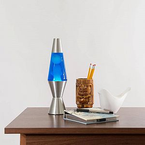 11.5" Lava Lamp - White/Blue/Silver