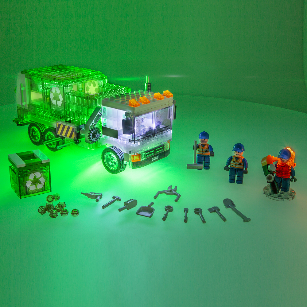 Laser pegs garbage truck store