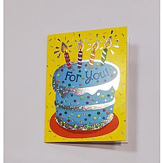 Blue Cake Foil Gift Enclosure Card