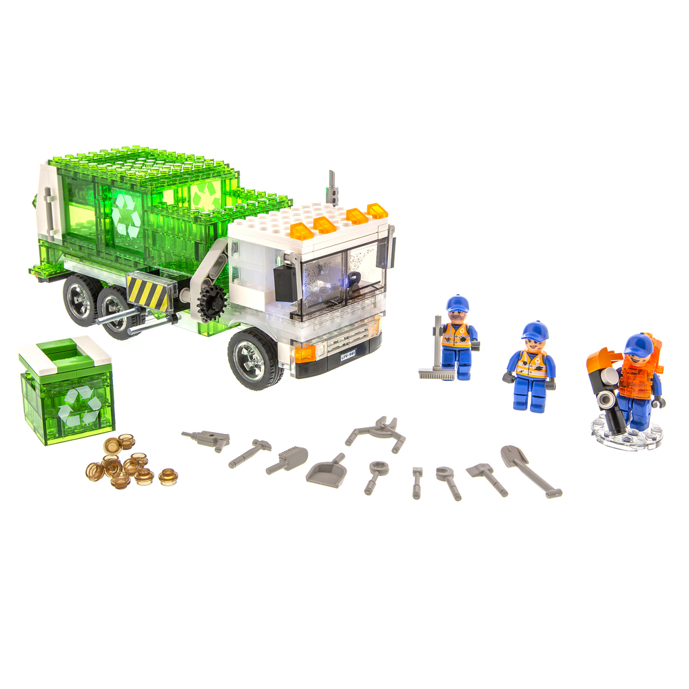 Laser pegs cheap garbage truck