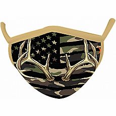 Wild Smiles Face Mask - Adult - Camo Green Antler