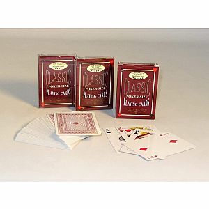 Poker Size Playing Cards - Red