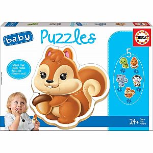 Animals 5-Puzzle Baby Puzzles