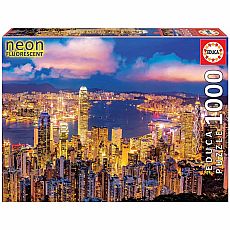 Hong Kong Skyline 1000-pc Neon Jigsaw Puzzle