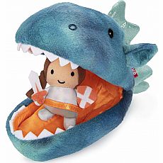 Dragon Plush Pod With Knight, 9.5 In