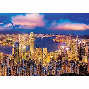 Hong Kong Skyline 1000-pc Neon Jigsaw Puzzle