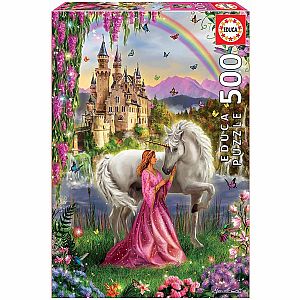 Fairy and Unicorn 500-pc Jigsaw Puzzle