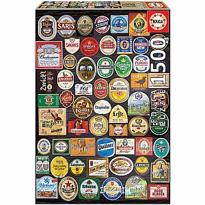 Beer Labels Collage 1000-pc Neon Jigsaw Puzzle