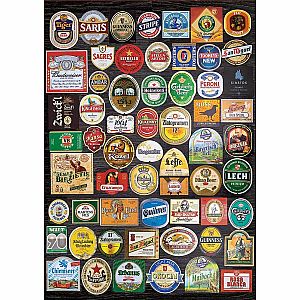 Beer Labels Collage 1000-pc Neon Jigsaw Puzzle