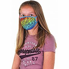 Wild Smiles Face Mask - Child - Rainbow Cheetah