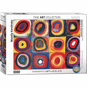 Color Study of Squares and Circles 1000-pc Puzzle