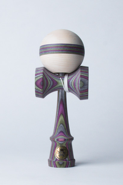 [未使用] けん玉 Sweets HOMEGROWN  Birch Sourmash Rasta Pinstripe Shop Homegrown – Sweets Kendamas