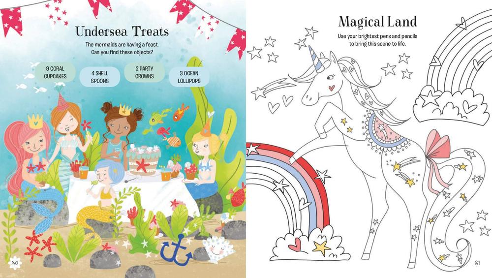 Magical Unicorn Puzzle and Activity Book, from Baker ... 2 unicorns + extras magic garden maquette 5 unicorn colouring pages 6 full colour printable unicorn illustrations 4 printable quotes bonus book!