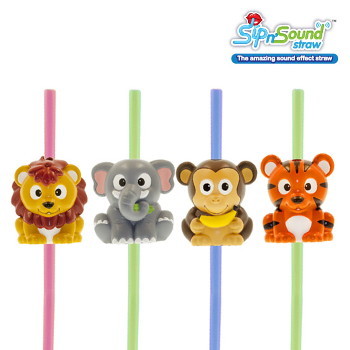 Sip 'n' Sound Straw - Jungle Animal, from John N. Hansen Co. Inc. and  Totally Thomas Inc.