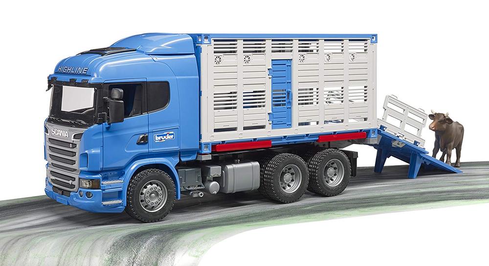 SCANIA R Series Cattle Transport Truck with 1 Cattle from Bruder
