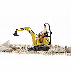 JCB Micro Excavator 8010 CTS & Construction Worker