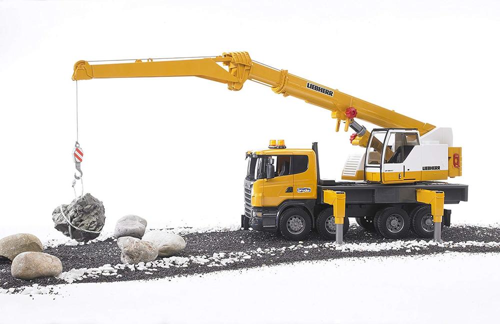 Medicine Bare lonely SCANIA R-Series Liebherr Crane with Light & Sound Module, from Bruder and  Totally Thomas Inc.