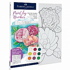 Watercolor Paint by Number - Bold Floral