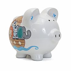 Child to Cherish Ceramic Piggy Bank, Noah's Ark