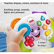 Fisher-Price Pretend Video Game Controller Baby Toy with Music Lights and Learning Songs