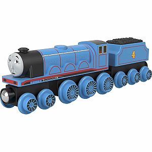 Fisher-Price Wooden Railway, Gordon Toy Train, Push-Along Engine and Coal Car