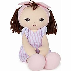 Toddler Doll, Pink Striped Dress, 8 In