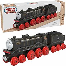 Thomas & Friends Wooden Railway Hiro Engine and Coal Car, Push-Along Train