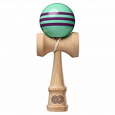 Kaizen Kendama - Teal with Purple Triple Stripe - Gloss
