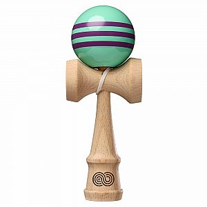 Kaizen Kendama - Teal with Purple Triple Stripe - Gloss