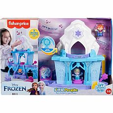 Disney Frozen Toy, Fisher-Price Little People Playset with Anna and Elsa Toys Lights and Music for Toddlers, Elsa’s Enchanted Li