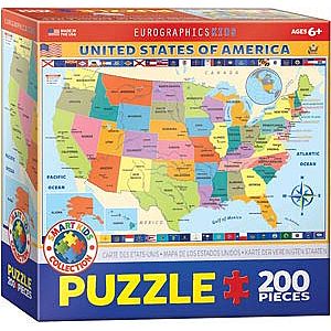 Map of the US Puzzle 200-pc