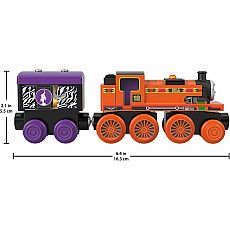 Thomas & Friends Wooden Railway Nia Engine and Coal Car, Push-Along Train