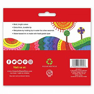 Broadline Tip Jumbo Washable Markers 12-pack