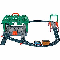 Thomas & Friends Knapford Station Train Set Track with 2 in 1 playset and Storage case