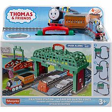 Thomas & Friends Knapford Station Train Set Track with 2 in 1 playset and Storage case
