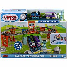 Thomas & Friends Race for The Sodor Cup – Thomas and Kana Push-Along Train and Track Race Set