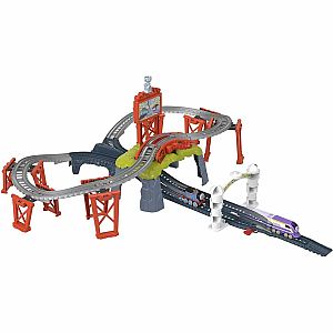 Thomas & Friends Race for The Sodor Cup – Thomas and Kana Push-Along Train and Track Race Set 
