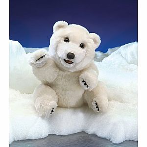 Sitting Polar Bear Hand Puppet