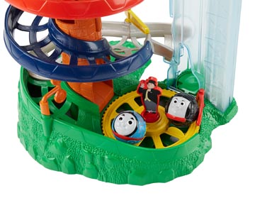 Rail Rollers Spiral Station from Mattel and Totally Thomas Inc