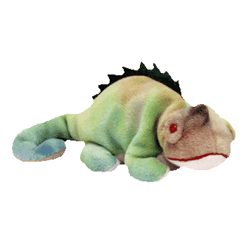 rainbow chameleon beanie baby