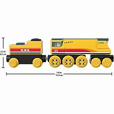 Thomas & Friends Fisher-Price Wooden Railway, Rebecca Toy Train, Push-Along Engine and Coal Car