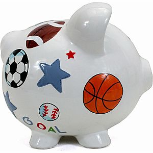 Child to Cherish Ceramic Piggy Bank , Sports