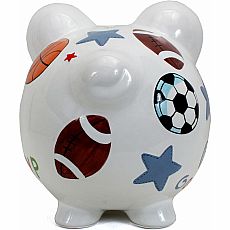 Child to Cherish Ceramic Piggy Bank , Sports