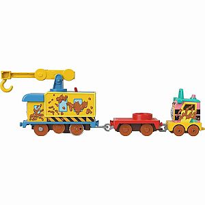 Thomas & Friends Fisher-Price Fix ‘em Up Friends Motorized Vehicle Set with Toy Train Engine and Crane