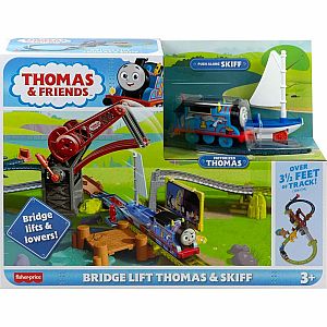 Thomas & Friends Bridge Lift Thomas & Skiff Train Set with Motorized Engine and Toy Boat