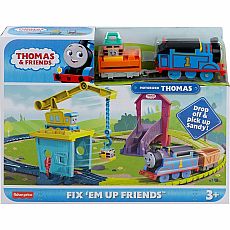 TrackMaster Fisher-Price Thomas & Friends Fix 'Em Up Friends Train And Track Set With Motorized Thomas Engine 