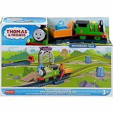 TrackMaster Thomas & Friends Fisher-Price Percy's Package Roundup Train Track Set with Motorized Engine