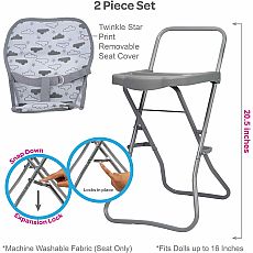 Twinkle Star High Chair For Dolls