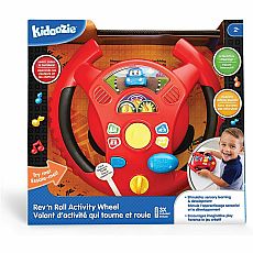 Kidoozie Rev N Roll Activity Wheel, Interactive Steering Activity with Bilingual Learning