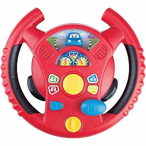 Kidoozie Rev N Roll Activity Wheel, Interactive Steering Activity with Bilingual Learning